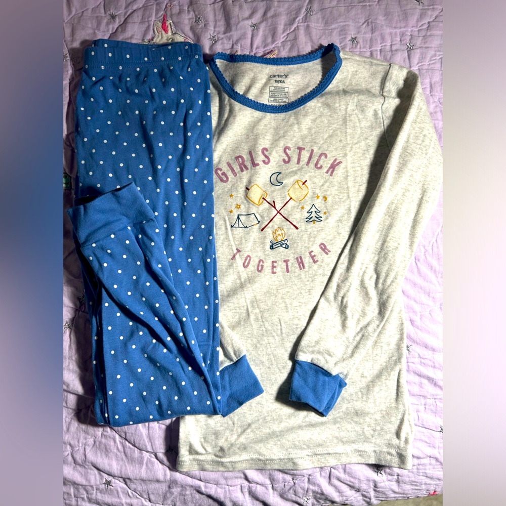 4 Piece Girls Carter’s Pajama Set